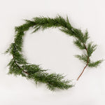 Load image into Gallery viewer, Green wreath made of branches on a white background