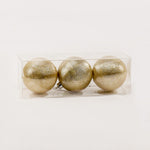 Load image into Gallery viewer, 8cm gold bauble 3pc pack BA070
