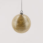 Load image into Gallery viewer, 8cm gold bauble 3pc pack BA070