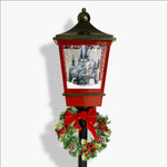 Load image into Gallery viewer, Dark red and black brush gold lamp post- 184cm LED021
