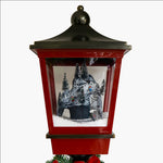 Load image into Gallery viewer, Dark red and black brush gold lamp post- 184cm LED021