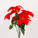 Load image into Gallery viewer, Red poinsettia 5 flowers - BAF035