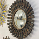 Load image into Gallery viewer, Rustic Sunburst Mirror with Wood and Rope Accents