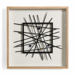 Load image into Gallery viewer, Black Linear Abstract Framed Art