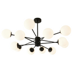 Load image into Gallery viewer, Black 12 Bulbs Ceiling Light