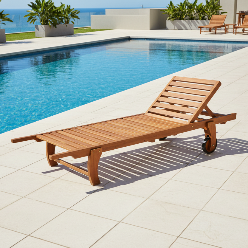 Teak Sunbed