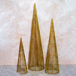 Load image into Gallery viewer, LED Gold Thread Tree 3pc Set LED070