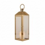 Load image into Gallery viewer, Gold Glass Lantern Set