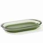 Load image into Gallery viewer, Green Glass Soap Dish