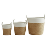 Load image into Gallery viewer, Round Storage Baskets With Handles