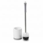 Load image into Gallery viewer, White Toilet Brush Holder Set