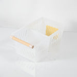 Load image into Gallery viewer, 2 Compartment Storage Box With Wooden Handle