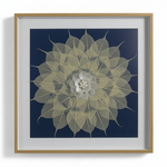 Load image into Gallery viewer, Blue Gold Floral Framed Art