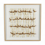 Load image into Gallery viewer, Gold Linear Grid Framed Art