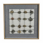 Load image into Gallery viewer, Black Gold Disc Grid Art