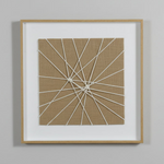 Load image into Gallery viewer, White Starburst Thread Framed Art