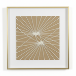 Load image into Gallery viewer, White Starburst Thread Framed Art