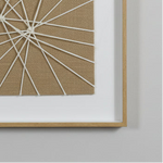Load image into Gallery viewer, White Starburst Thread Framed Art