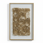 Load image into Gallery viewer, Gold Rose Relief Framed Art
