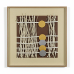 Load image into Gallery viewer, Gold Disc Grid Framed Art