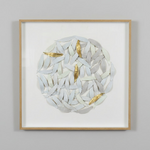 Load image into Gallery viewer, White Feather Medallion Framed Art