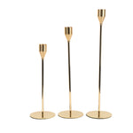 Load image into Gallery viewer, Gold Taper Candle Holder 3Pcs Set