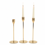 Load image into Gallery viewer, Gold Taper Candle Holder 3Pcs Set