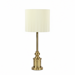 Load image into Gallery viewer, Gold Tall Lamp With White Shade