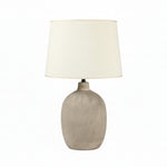 Load image into Gallery viewer, Taupe Oval Ceramic Table Lamp