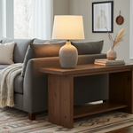 Load image into Gallery viewer, Taupe Oval Ceramic Table Lamp