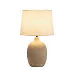 Load image into Gallery viewer, Taupe Oval Ceramic Table Lamp