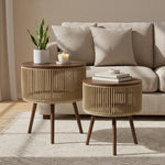 Load image into Gallery viewer, Rope Accent Table With Storage