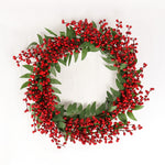 Load image into Gallery viewer, Red Berry Green Wreath 50cm - Wr006