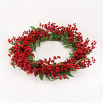 Load image into Gallery viewer, Red Berry Green Wreath 50cm - Wr006
