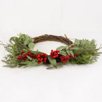 Load image into Gallery viewer, 55cm red berry wreath WR004