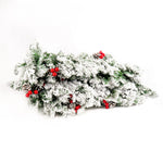 Load image into Gallery viewer, PE Snow & Berry Garland 9ft EWR-018