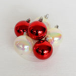 Load image into Gallery viewer, Red & White Bauble 6cm 24pc pack