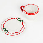 Load image into Gallery viewer, Santa Ribbon Teacup Duo