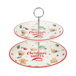 Load image into Gallery viewer, 2 Tier Christmas Serving Tray