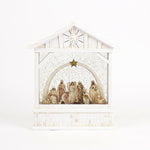 Load image into Gallery viewer, Ivory Nativity Snow Lantern
