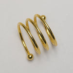 Load image into Gallery viewer, Gold Orb Spiral Napkin Rings