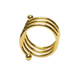 Load image into Gallery viewer, Gold Orb Spiral Napkin Rings