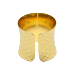 Load image into Gallery viewer, Gold Hammered Cuff Napkin Rings