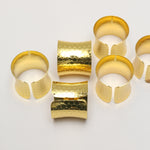 Load image into Gallery viewer, Gold Hammered Cuff Napkin Rings