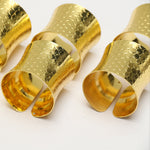 Load image into Gallery viewer, Gold Hammered Cuff Napkin Rings