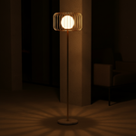 Load image into Gallery viewer, Orb Cage Floor Lamp