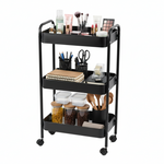 Load image into Gallery viewer, Three-Tier Steel Storage Cart