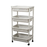 Load image into Gallery viewer, Four-Tier Plastic Trolley Rack