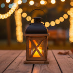 Load image into Gallery viewer, Cross-Pane Wood Lantern