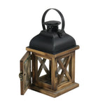 Load image into Gallery viewer, Cross-Pane Wood Lantern